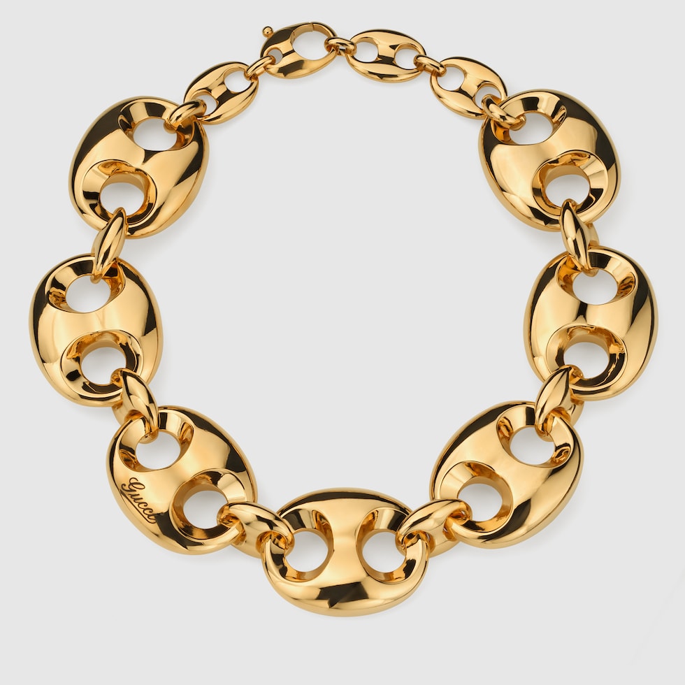 Gucci Marina Chain necklace in gold-toned metal | GUCCI® US Gucci Marina Chain necklace in gold-toned metal | GUCCI® US