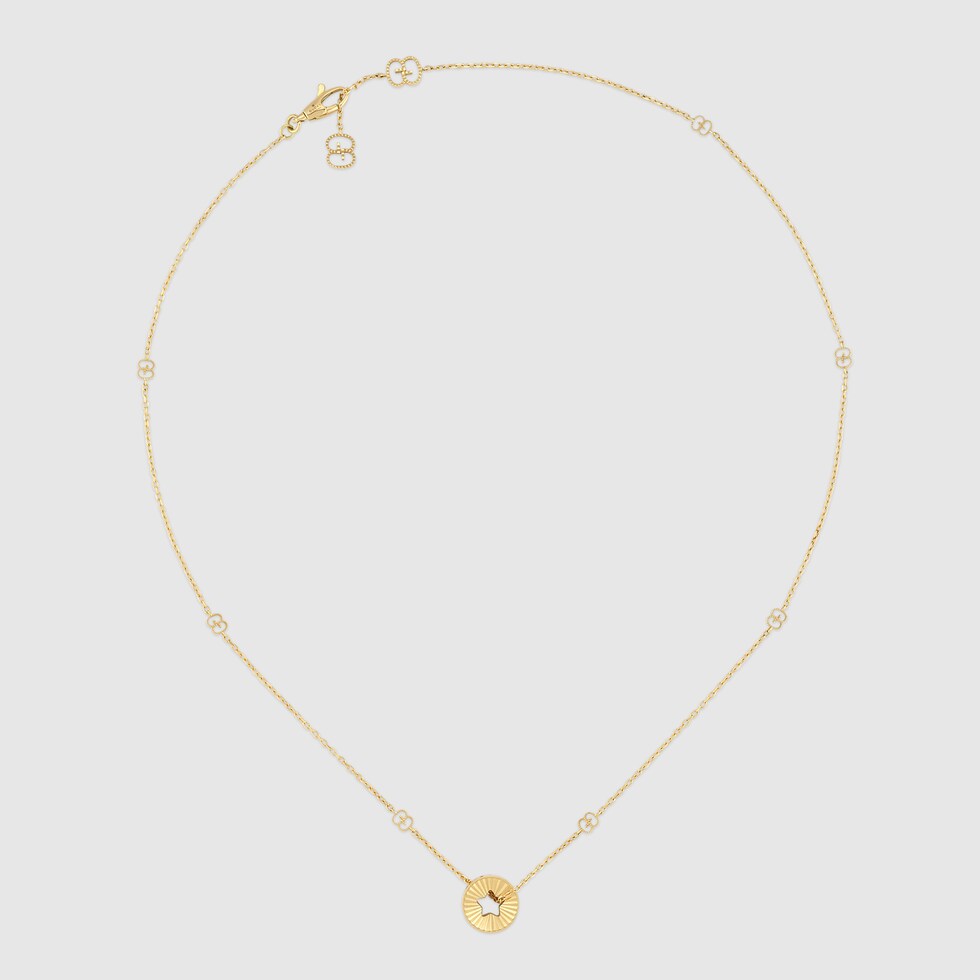 Icon Halskette 18 Karat mit Stern in 18-karätiges Gelbgold | GUCCI® DE ルーテシアⅣ R.S RSL CUPマフラー、RSLメタリカセンターパイプ