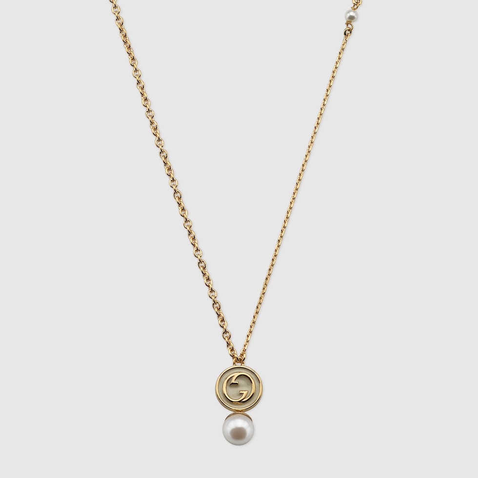 Gucci Blondie pendant necklace in yellow gold-toned metal