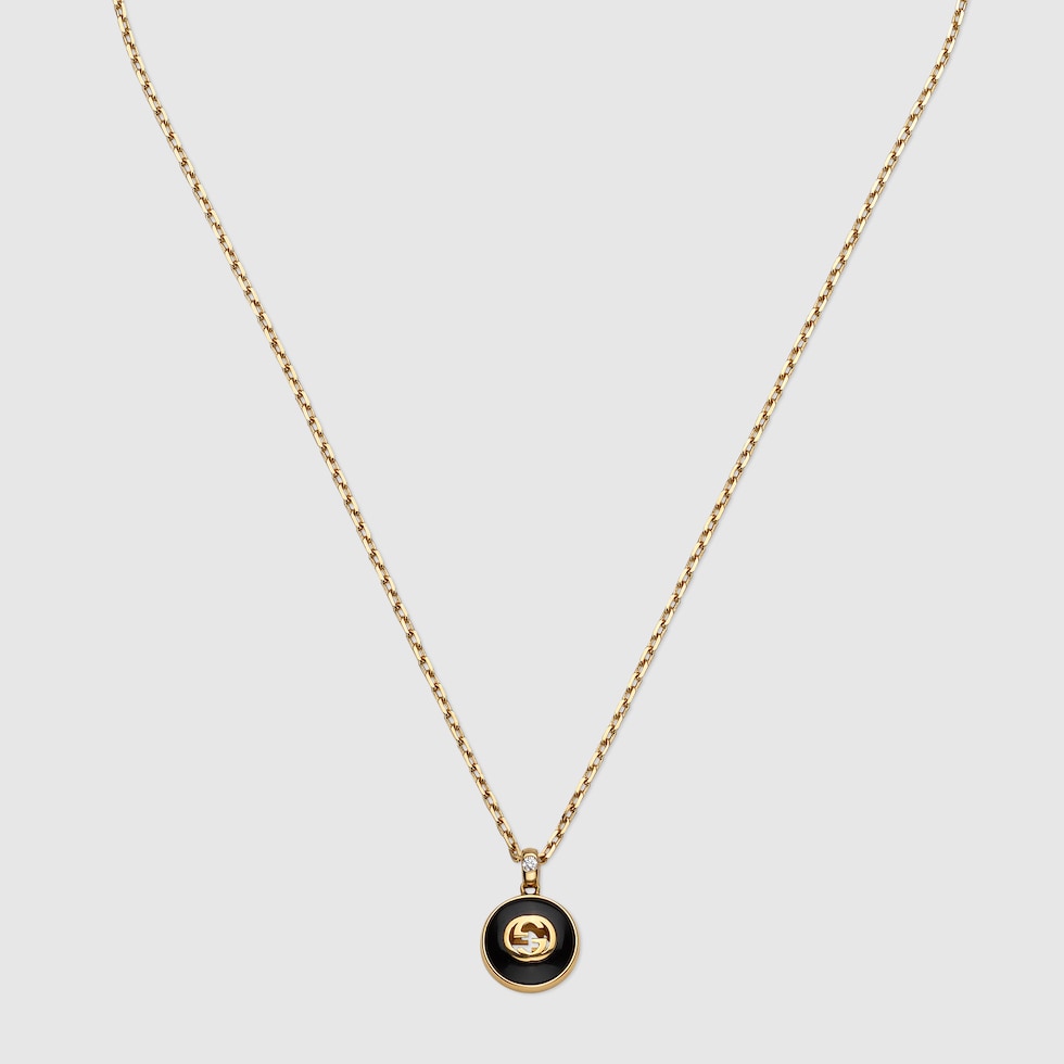 グッチ インターロッキング〕18K チェーン ネックレス ・18K