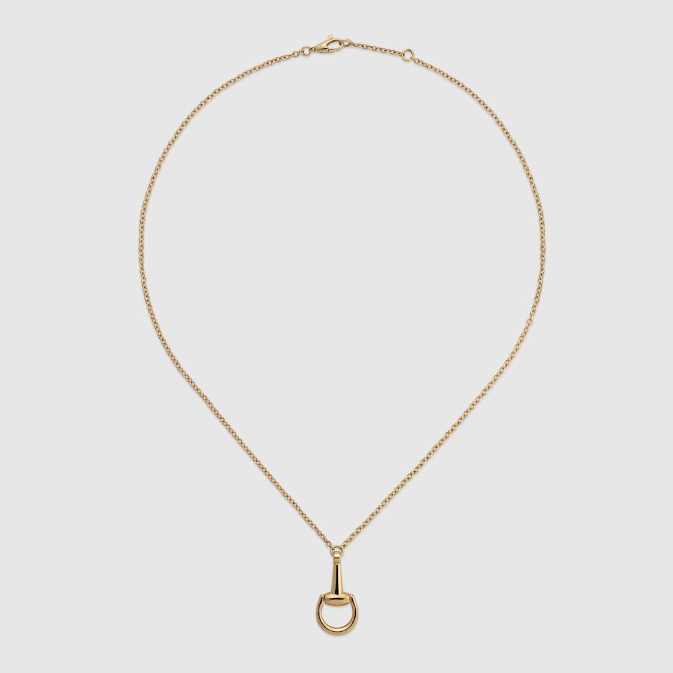 Gold necklace gucci sales
