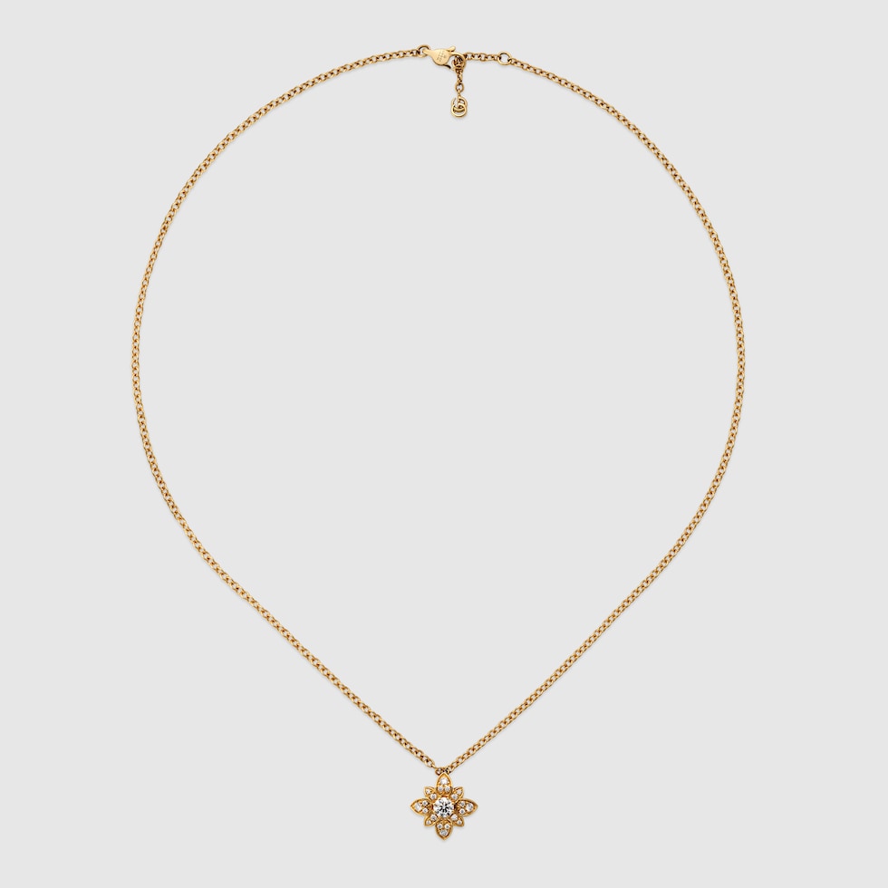 24-25AW 新作 グッチ フローラ 18K チェーンネックレス シルバー 24-25AW 新作 グッチ フローラ 18K チェーンネックレス シルバー