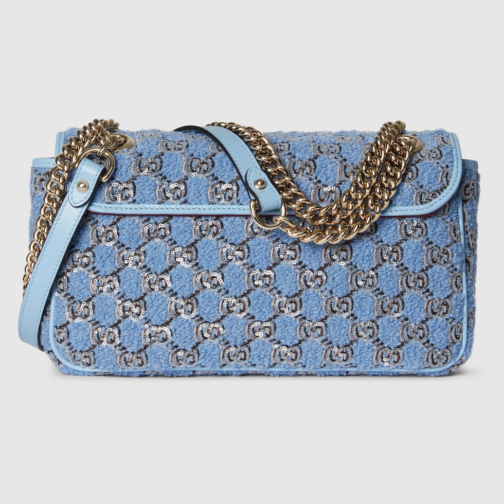 Gucci handbag blue velvet on sale