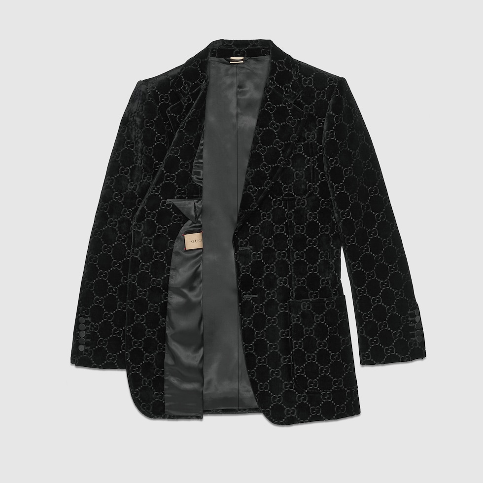 今だけの限定セール GG velvet jacket in black | GUCCI® US ジャケット・アウター