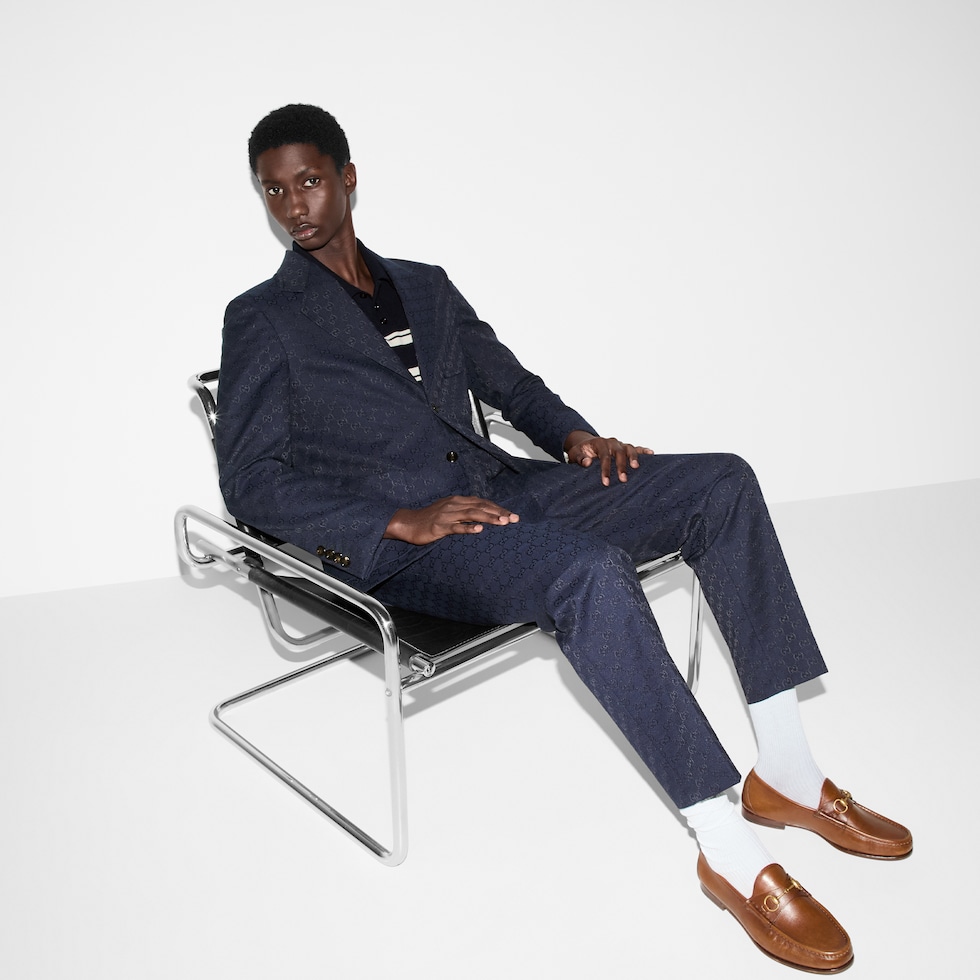 【極美品】GUCCI　GGキャンバスジョギングパンツ GGパターン総柄スラックス GGキャンバス ジョギングパンツ ・キャメル/エボニー GGキャンバス