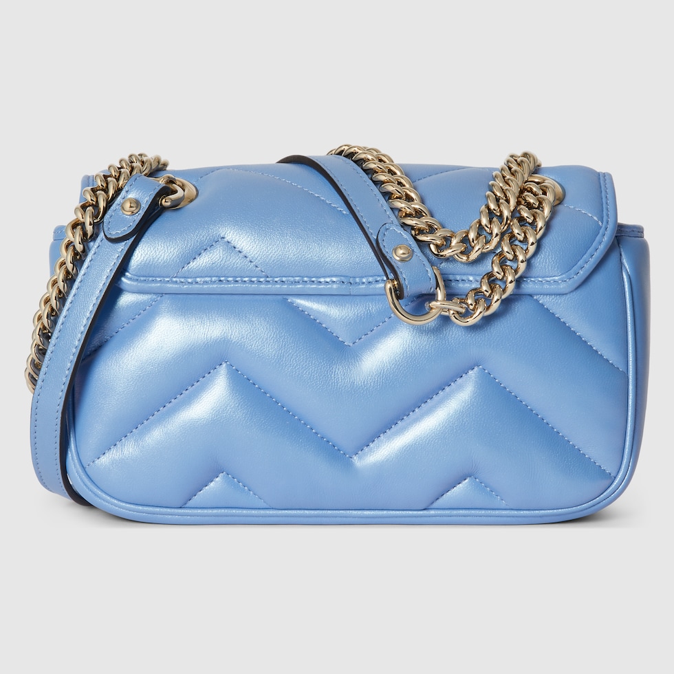 GG Marmont mini shoulder bag in light blue GUCCI IE