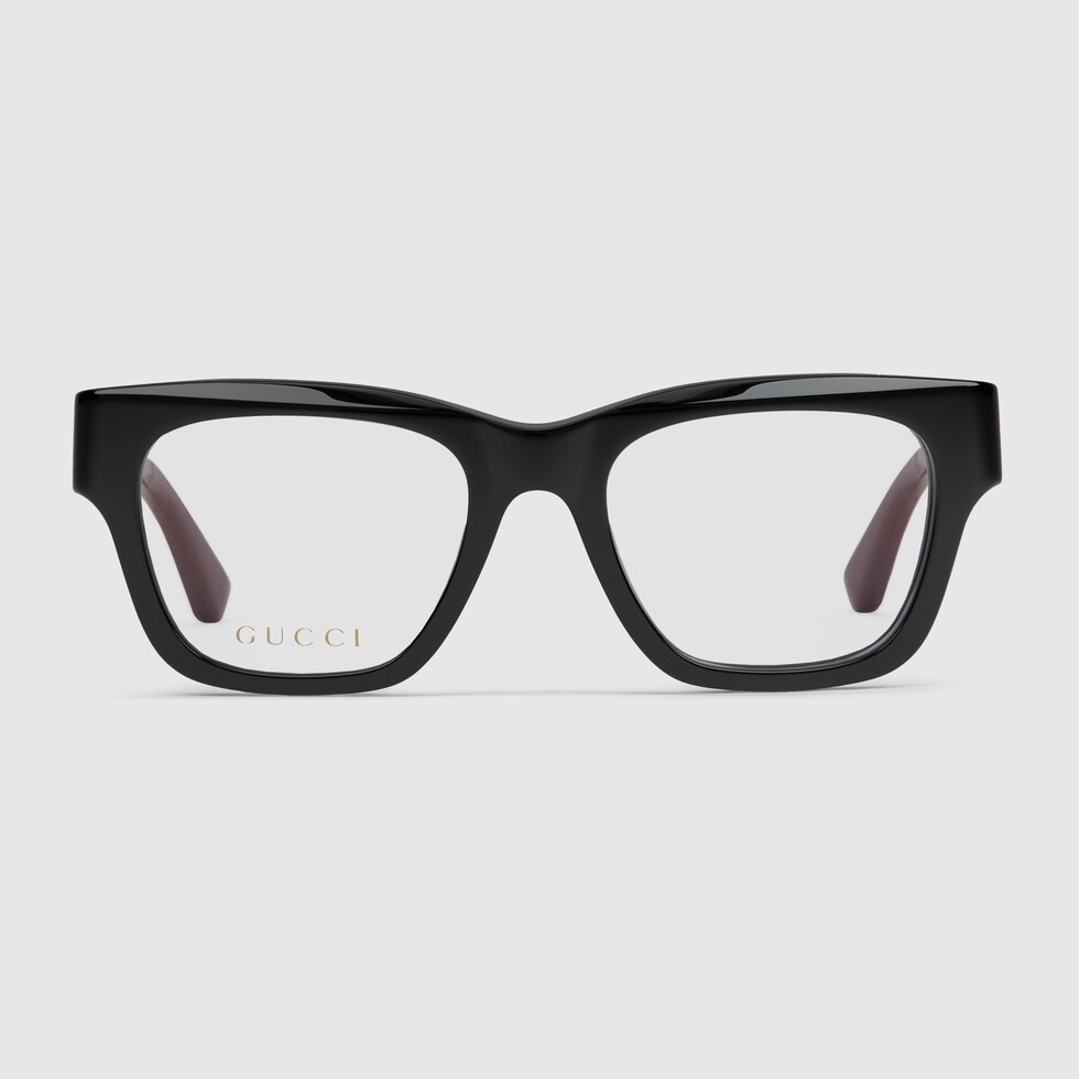 Eckiges Brillengestell in schwarz | GUCCI® DE 