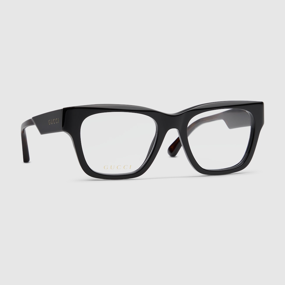 GUCCI ベスト 40 ライトブルー 美シルエット Square optical frame in black | GUCCI® US