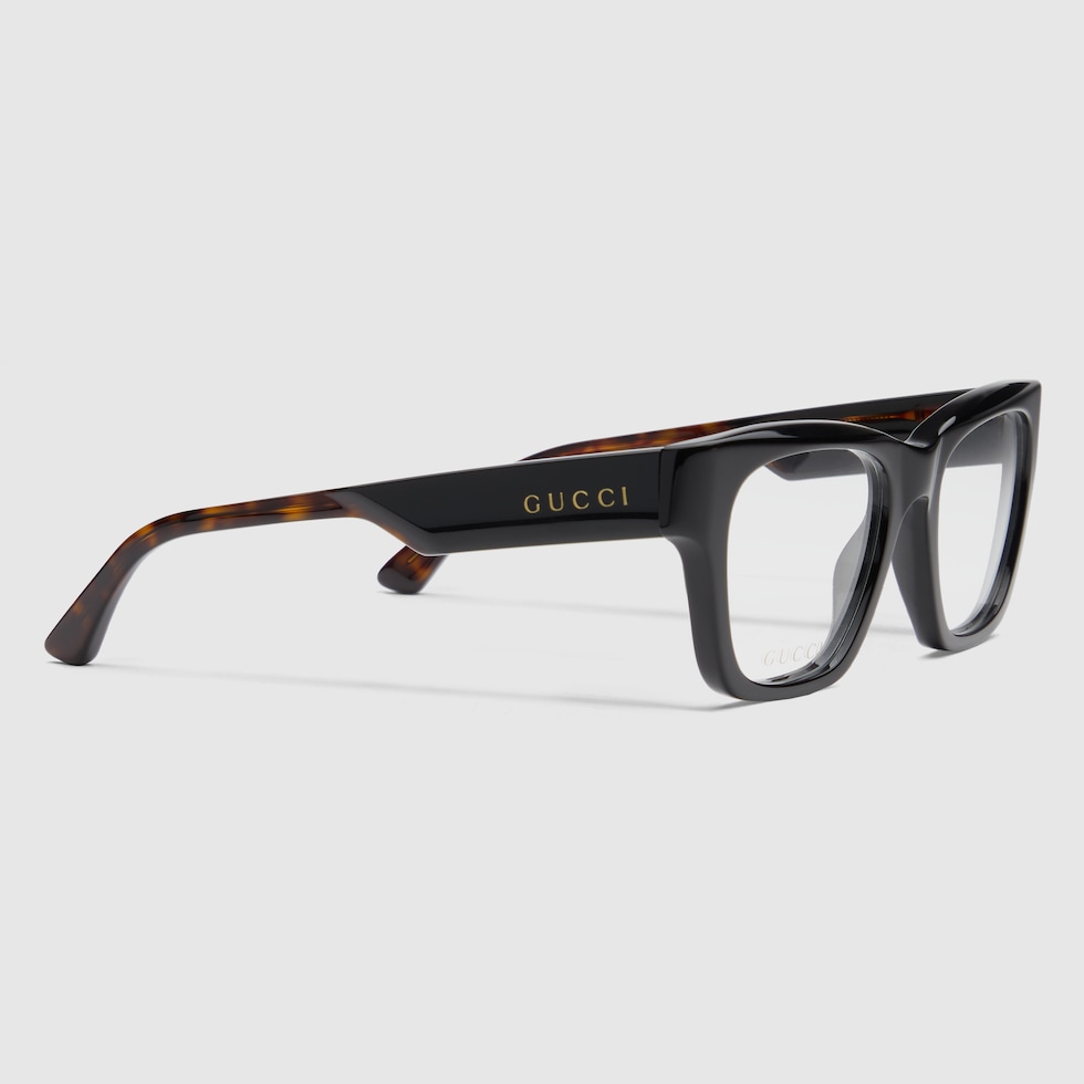 Square optical frame in black | GUCCI® US