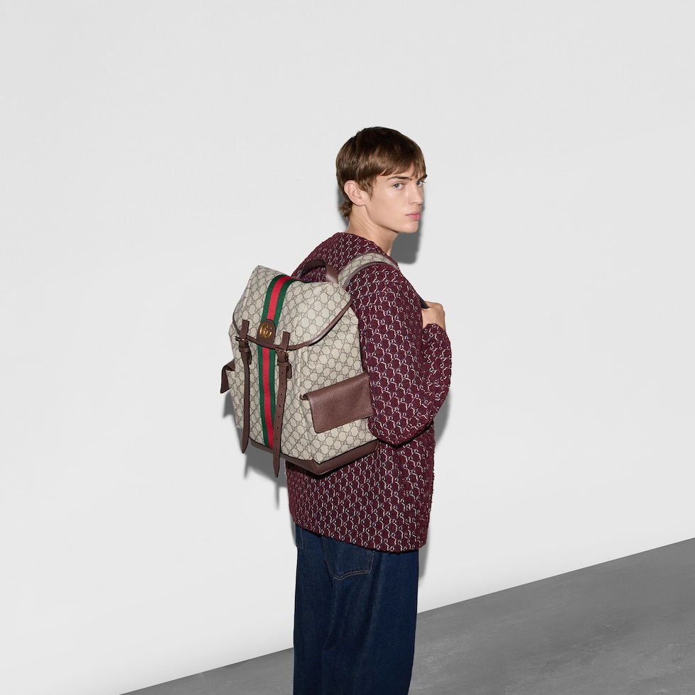 GG Supreme Ophidia Medium Backpack With Straps | GUCCI® US