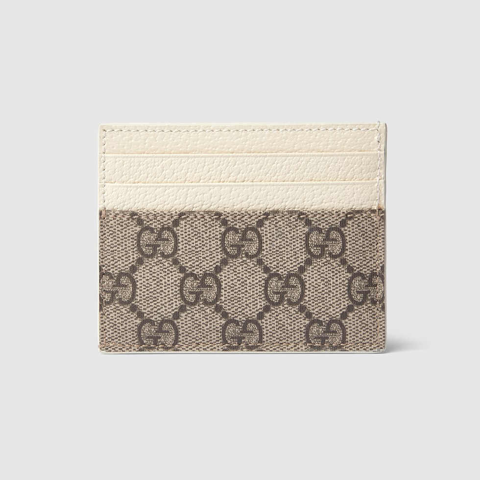 【関税＆送料込み】Gucci Gg Fabric Card Holder Bi-colour card case with GG detail in black GG Supreme