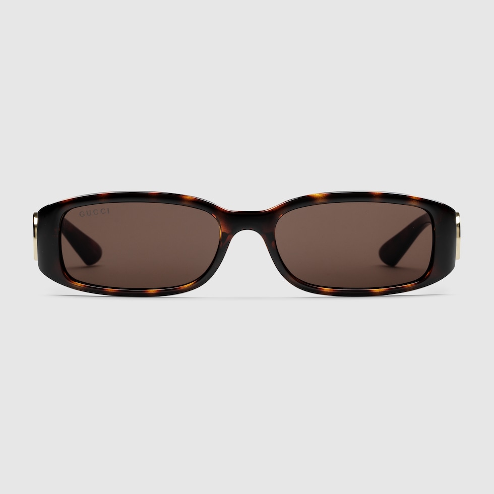サングラス Gucci Occhiali Da Sole Rettangolari Occhiali da sole rettangolari in tartarugato | GUCCI® IT
