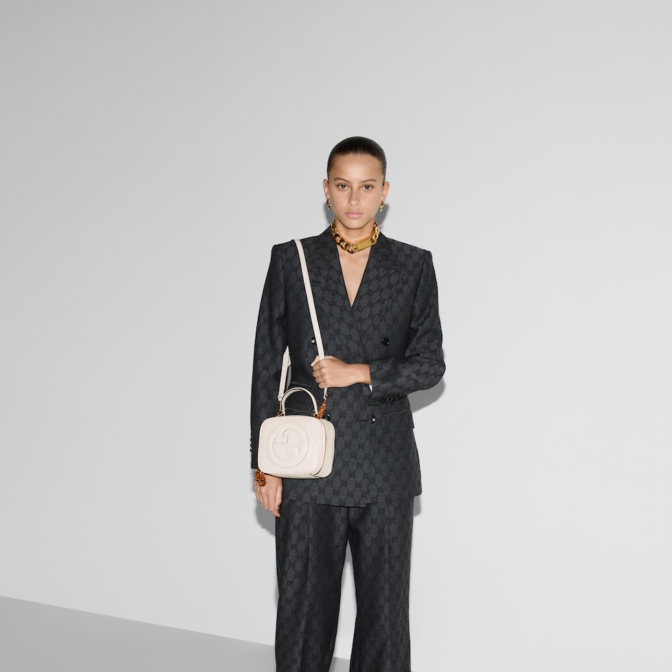 Bolsa con asa superior pequena Gucci Blondie inpiel blanca GUCCI MX