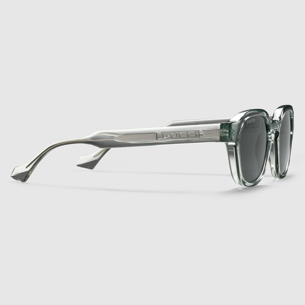 GUCCI クリアグレー サングラス 美品 GUCCI グッチ ラメ インターロッキング クリア グレー