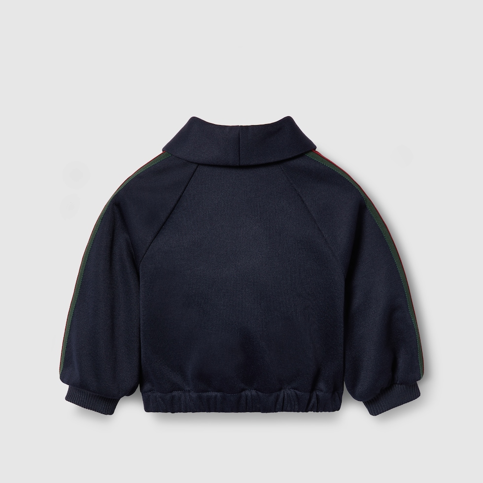 Baby technical jersey jacket in dark blue GUCCI AE