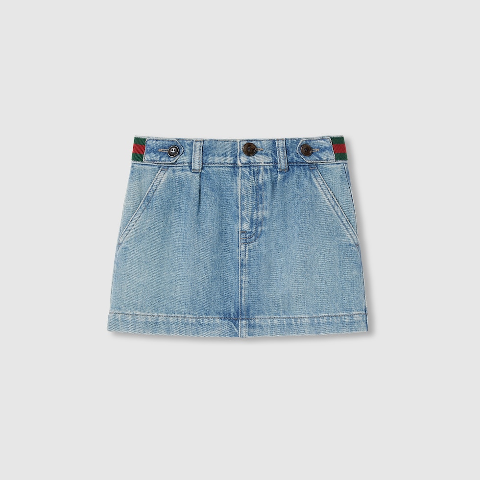 ANDMARY】Fur pocket denim skirt
