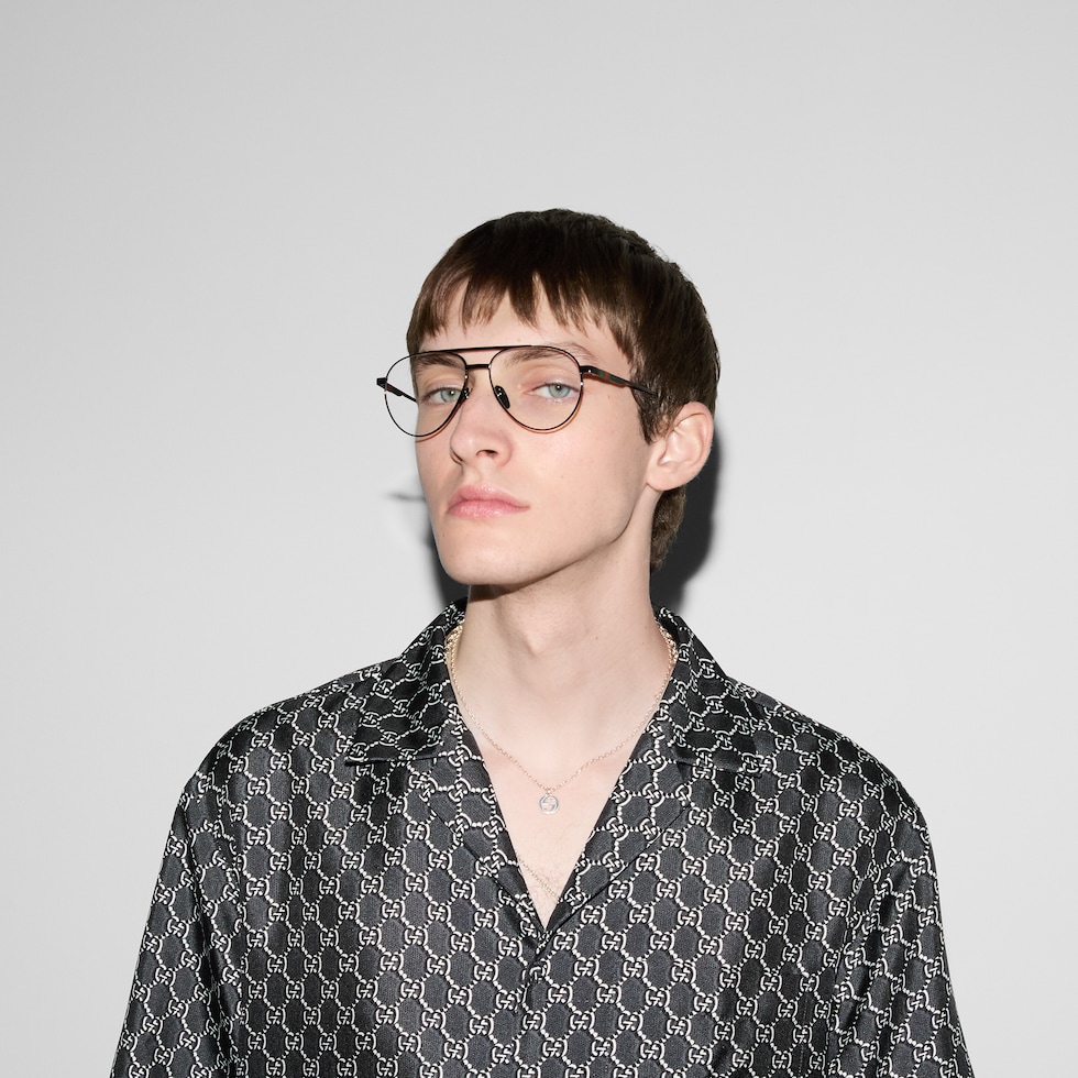 Gucci aviator optical glasses top