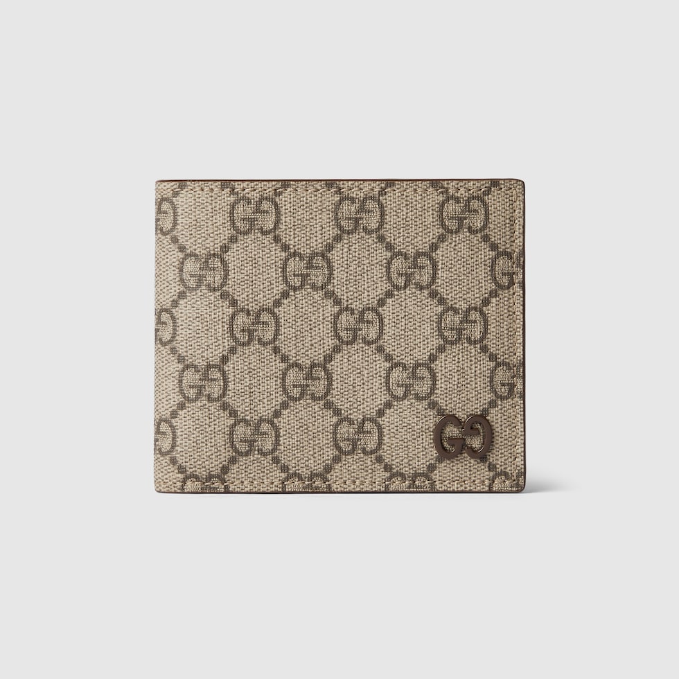 Gucci 三つ折り財布 ブラック/ベージュ 小物