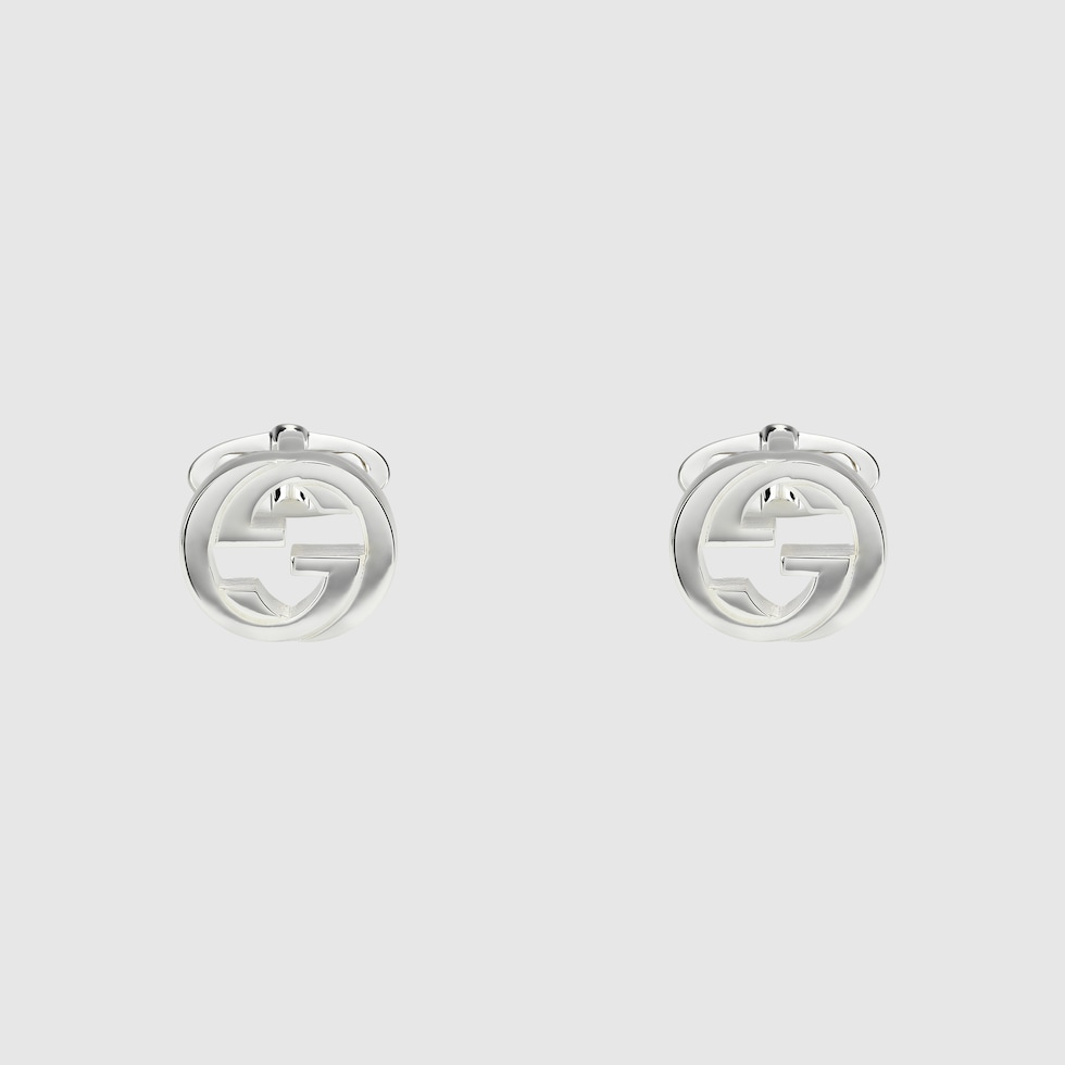 インターロッキングG シルバー カフリンクス スターリングシルバー 