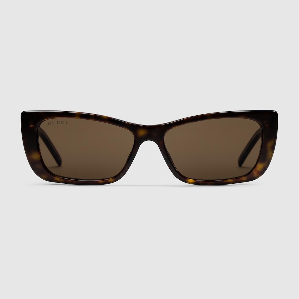 GUCCI ブラウン Cat eye sunglasses in dark tortoiseshell | GUCCI® SI