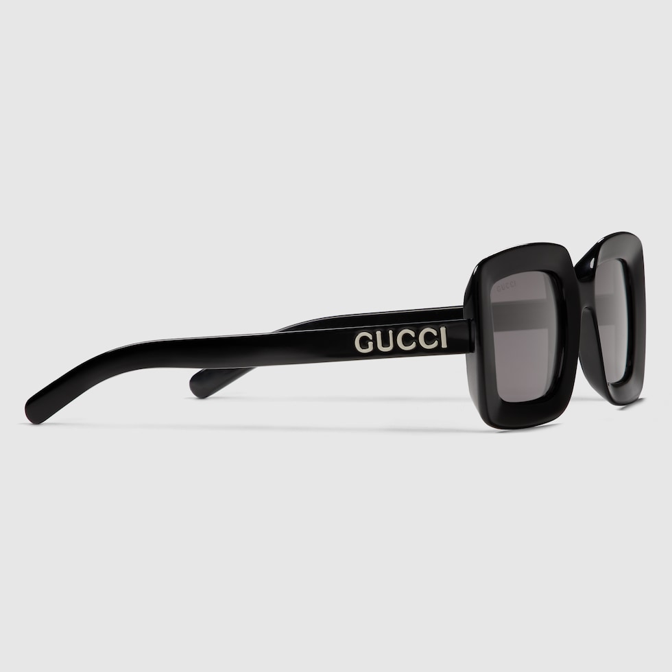Square-frame sunglasses in black | GUCCI® SI