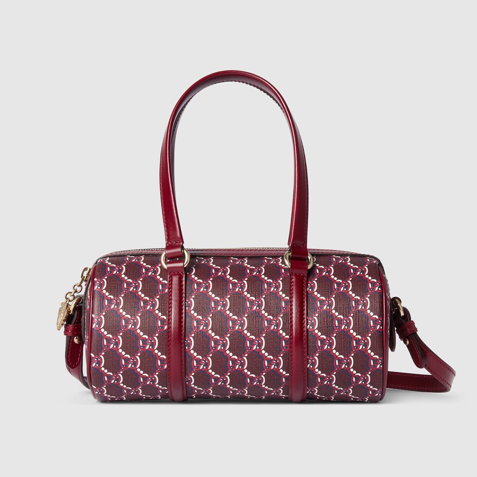Small shoulder bag with GG Shadow in Rosso Ancora canvas | GUCCI® US