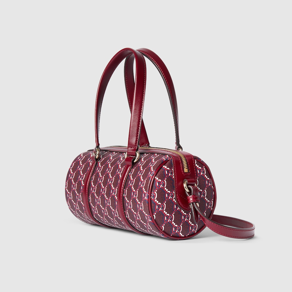 Small shoulder bag with GG Shadow in Rosso Ancora canvas | GUCCI® US