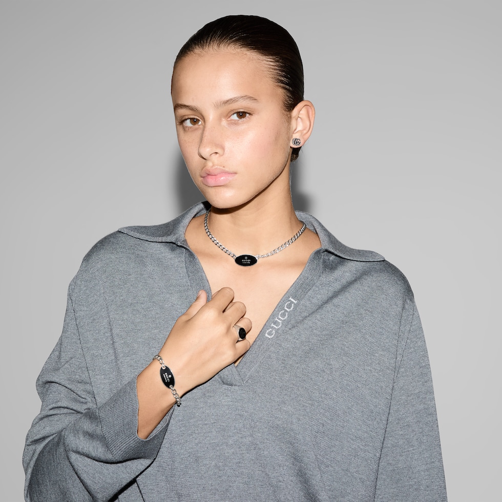 Gucci tag necklace discount