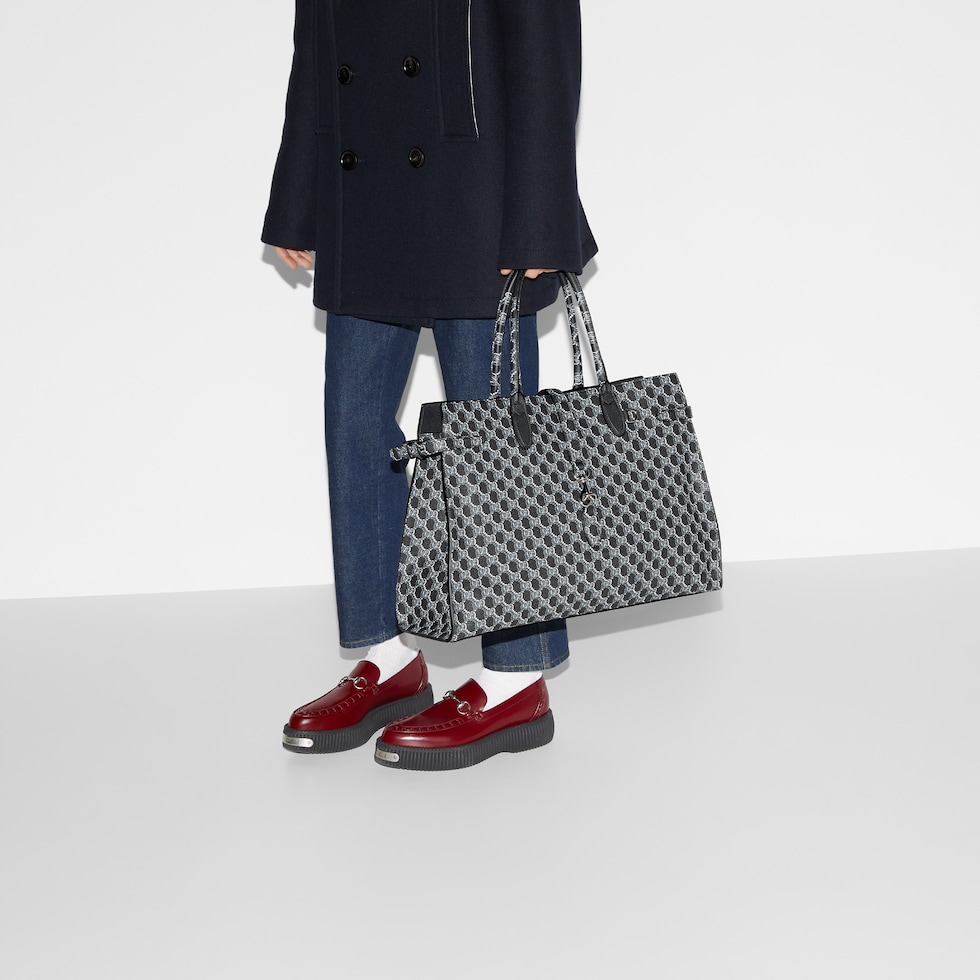 トートバッグ GUCCI LASER-CUT GG LEATHER TOTE BAG Gucci Laser Cut Gg Leather Tote Bag Black | Tote