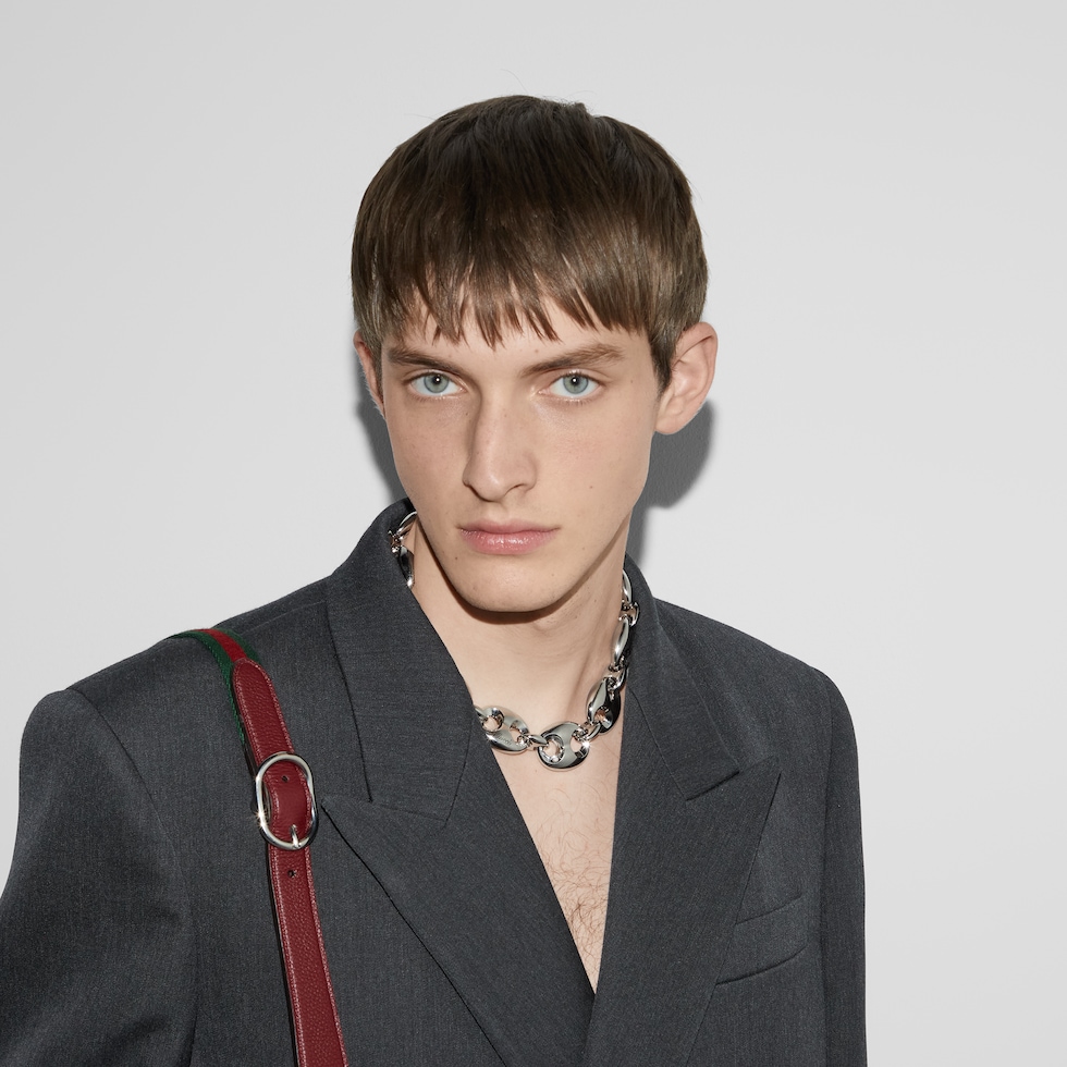 Gucci Marina Chain necklace in palladium metal | GUCCI® UK
