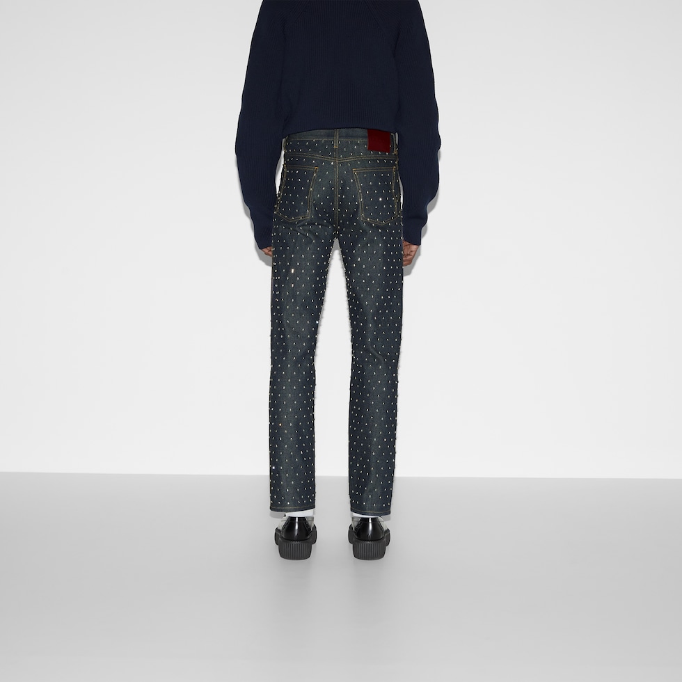 Gucci Men's Denim Pants Blue