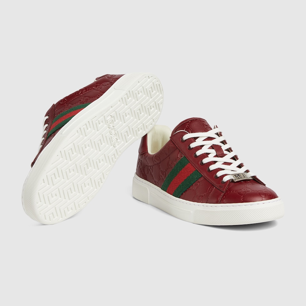 Gucci ace sneakers red on sale