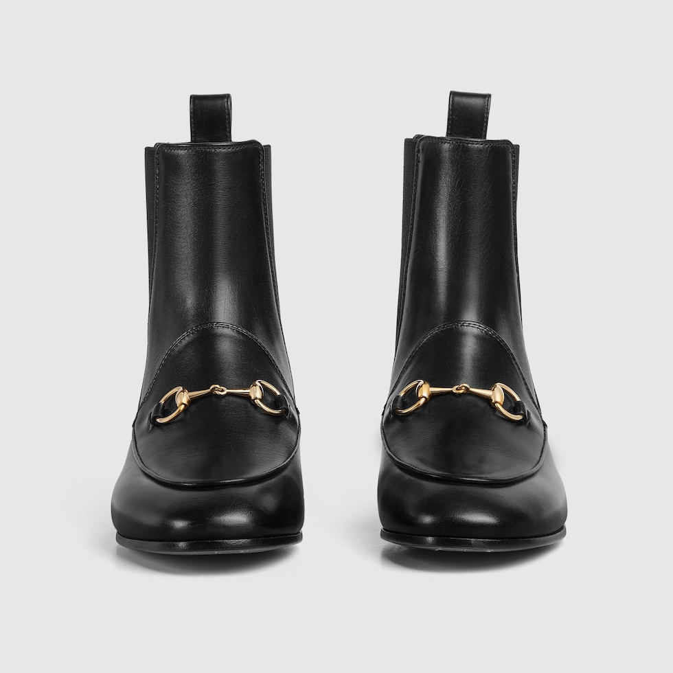 Women s Jordaan bootie in black leather GUCCI GR