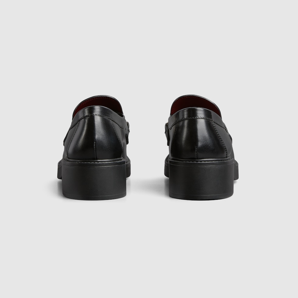 Women's loafer with Horsebit in black leather | GUCCI® US