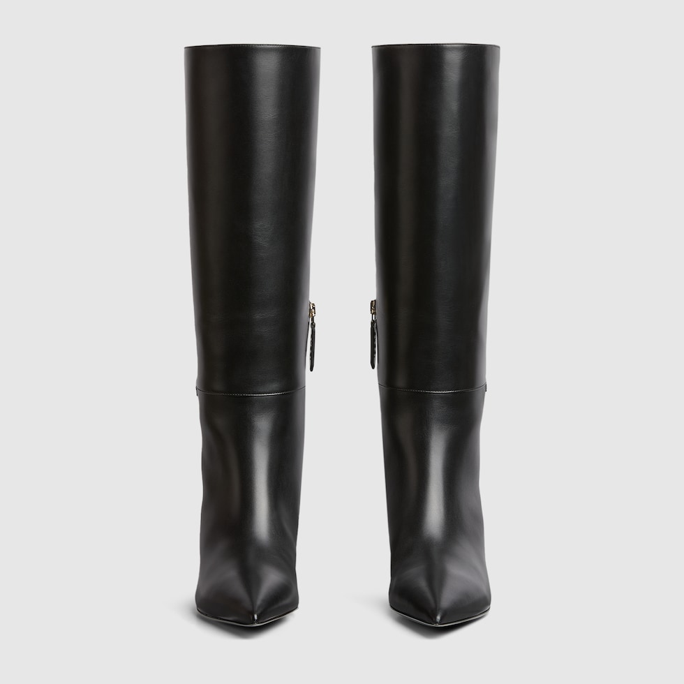 Stivale donna Gucci Signoria in pelle nera GUCCI Italia
