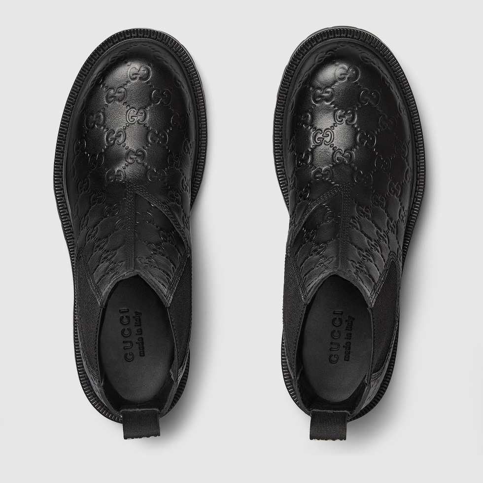 Black gucci boots mens best sale