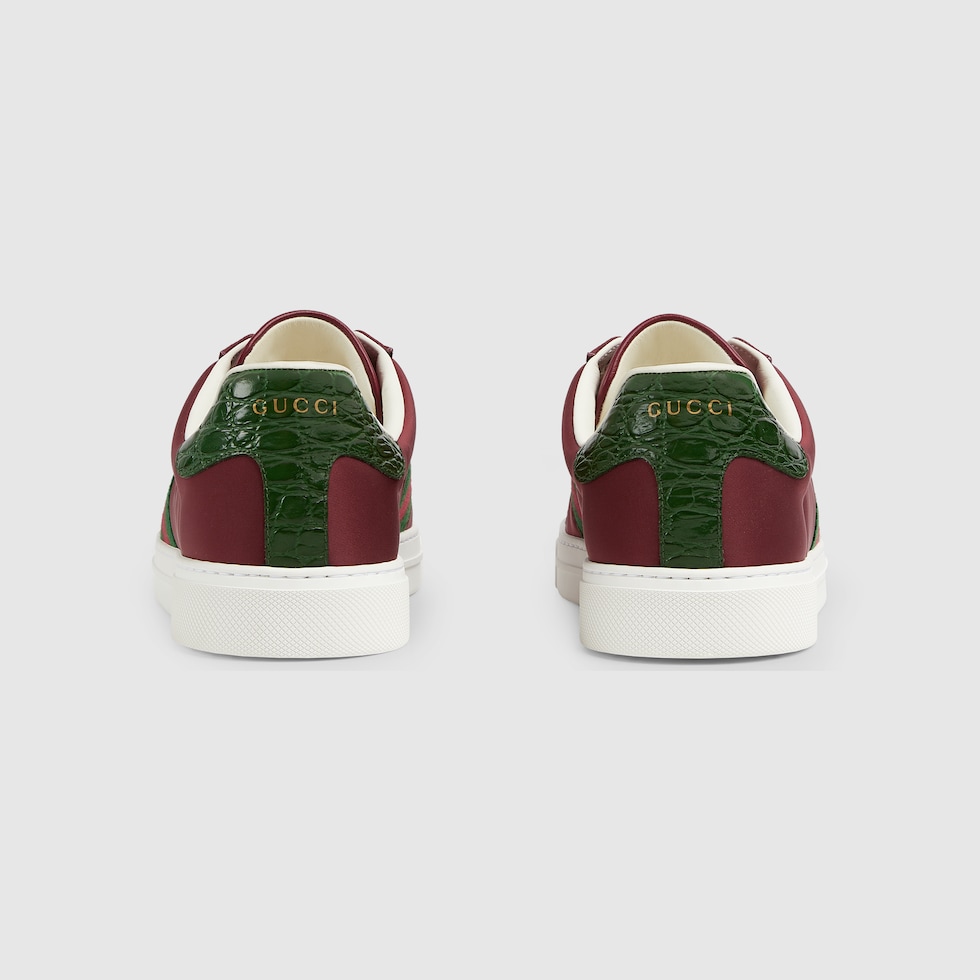 Men s Ace sneaker in Rosso Ancora red nylon GUCCI US