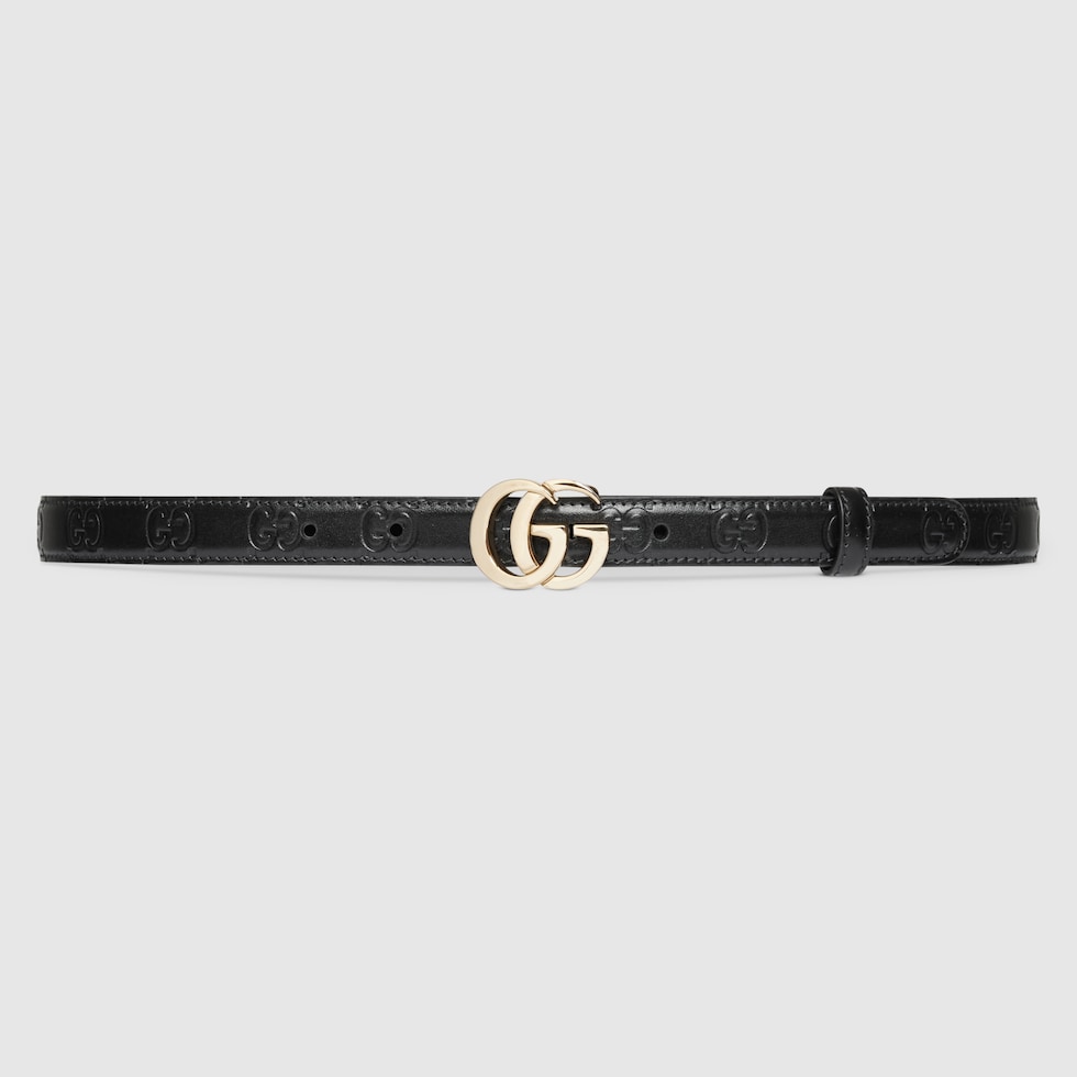 Gucci black thin belt on sale