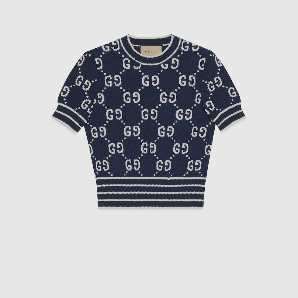 ブルゾン Gucci Caban In Lana Seta Gucci boy's wool viscose sweater with all over logo