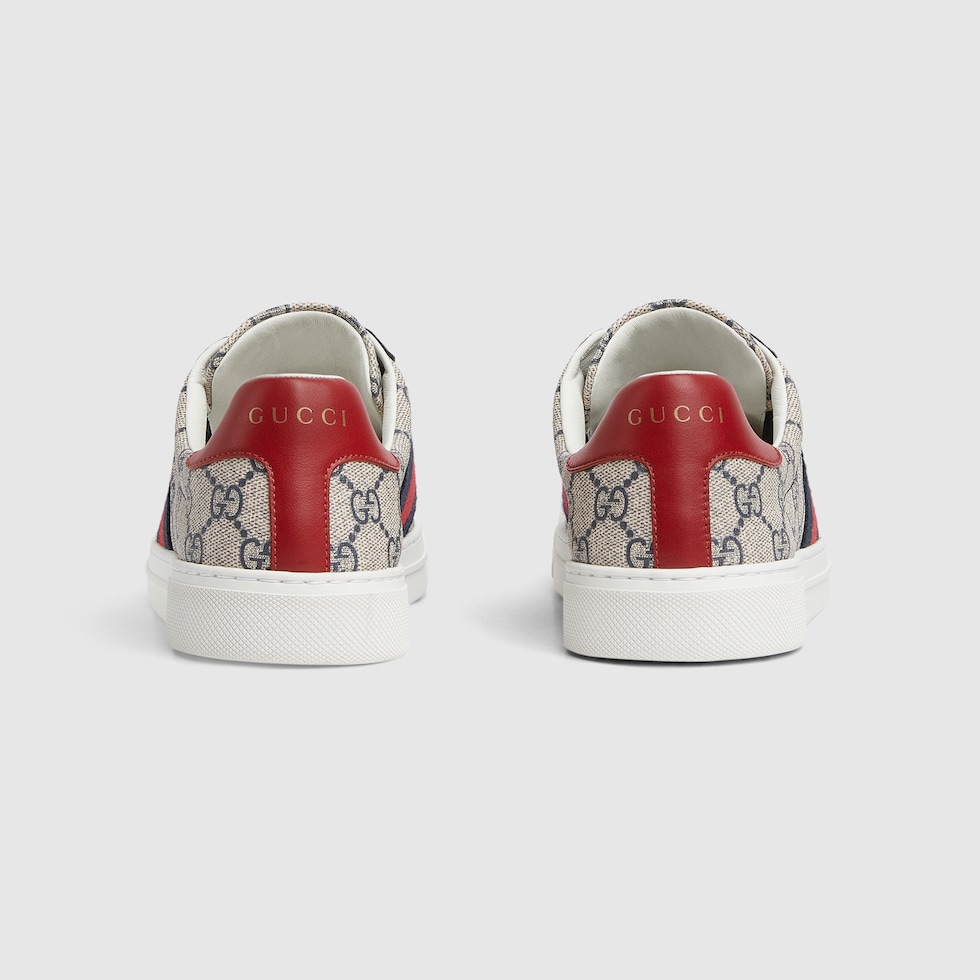 その他 Aace Women's Gucci Ace sneaker with Web in beige and blue Supreme
