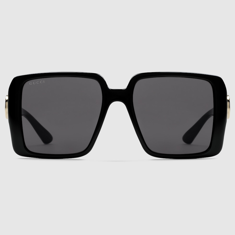 【GUCCI】Square Frame Sunglasses/追跡+関税+全国送料込み 797432_J1691_1012_001_100_0000