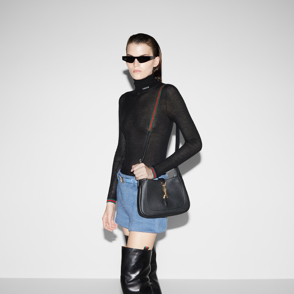 グッチ ジャッキー 1961〕ミディアムバッグ ・ブラック レザー | GUCCI公式