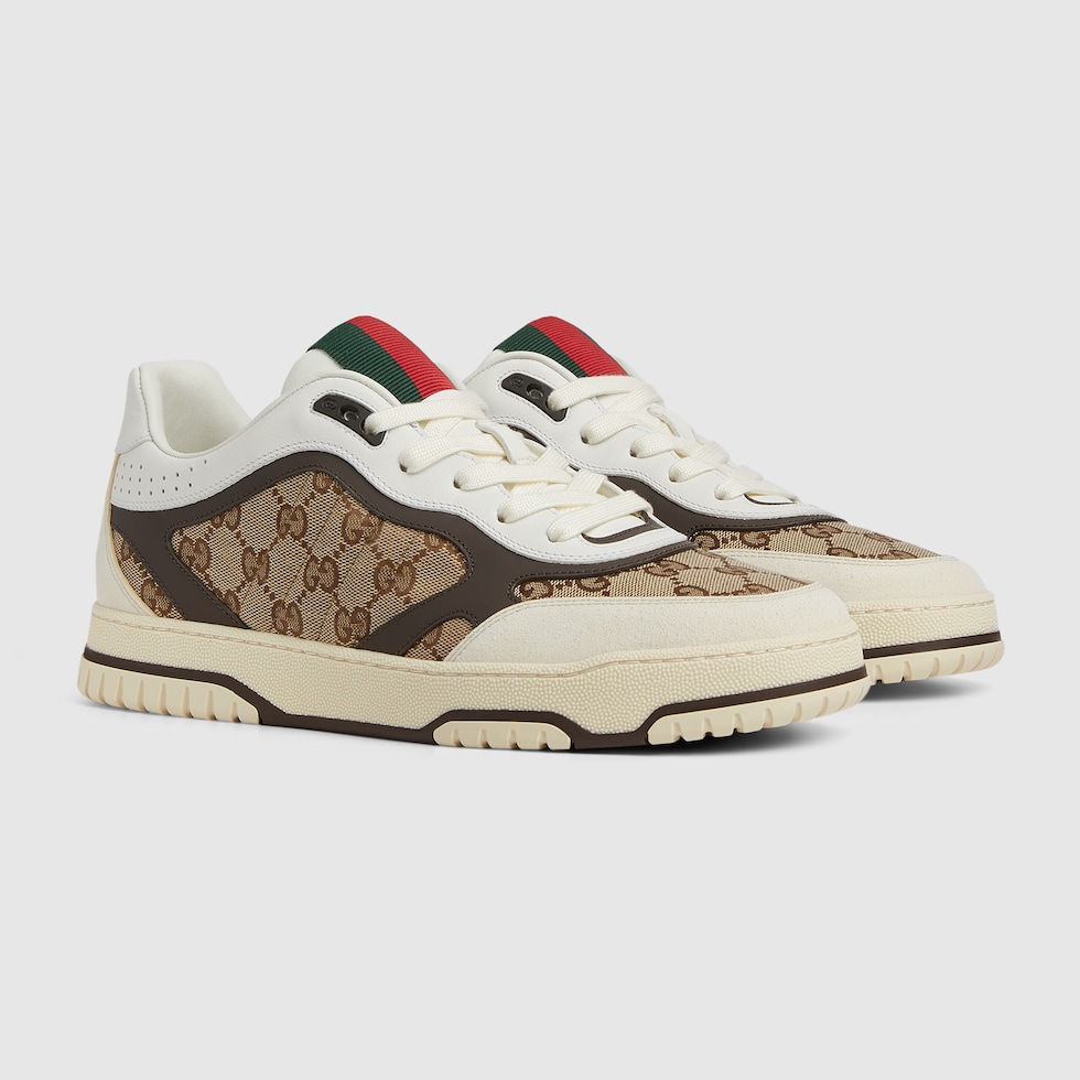 GUCCI*デザインが魅力*ベージュ＆ブルー リウェブ スニーカー 787476_AADHW_9568_002_100_0000