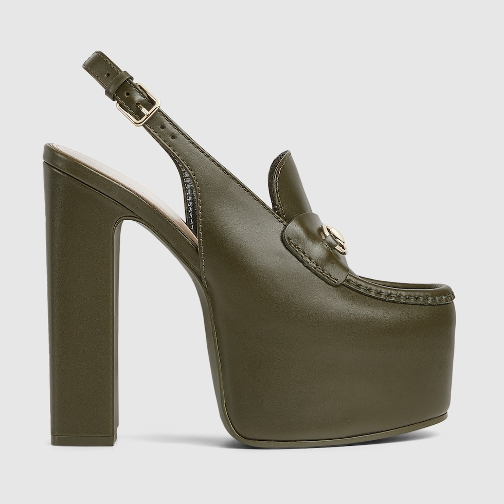 Gucci leather platform loafers new arrivals