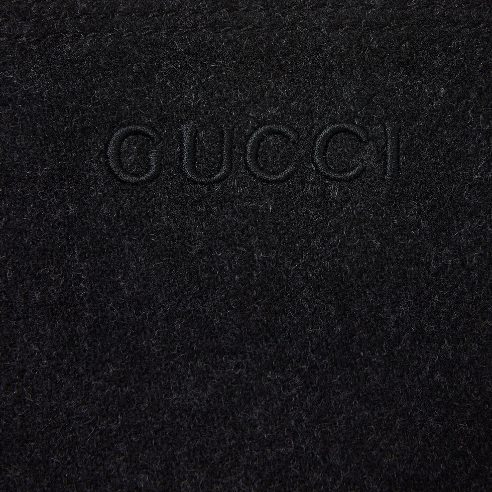 Batavia wool strappy top in dark grey | GUCCI® GR