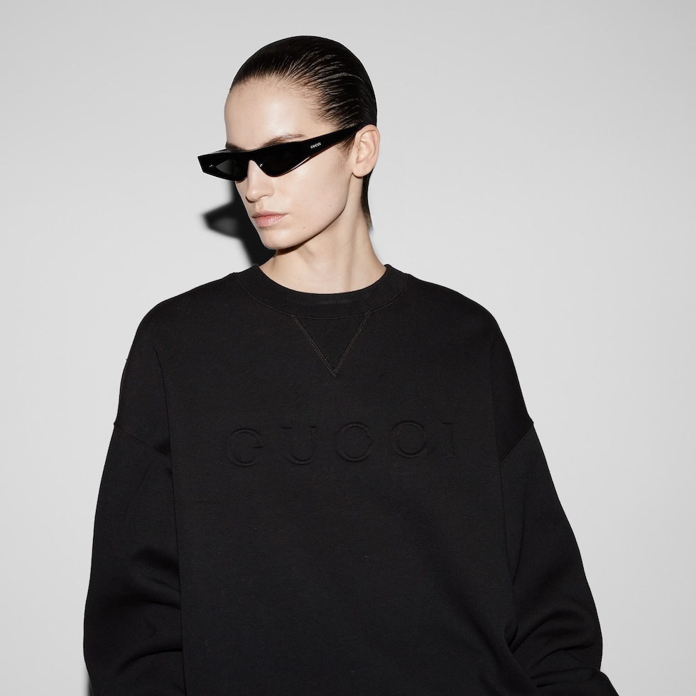 スウェット・トレーナー Gucci Black Cotton Sweatshirt 802787_XJGYX_1000_005_100_0000