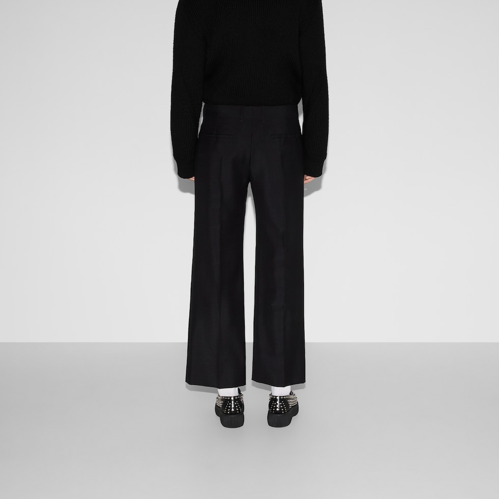 Wool mohair pant in black | GUCCI® US