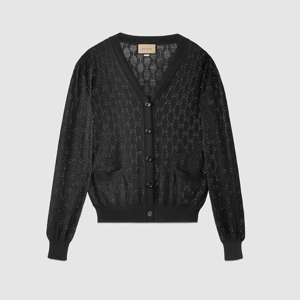 GUCCI◆カーディガン(厚手)/M/--/BLK/無地/304391 X5185 GUCCI◇カーディガン(厚手)/M/-/BLK/無地/304391 X5185