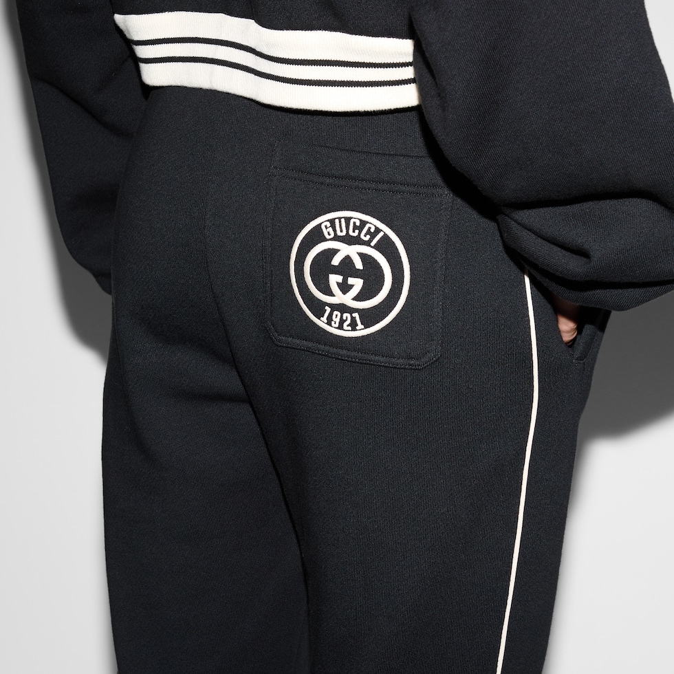 Cotton jersey pant in black | GUCCI® US
