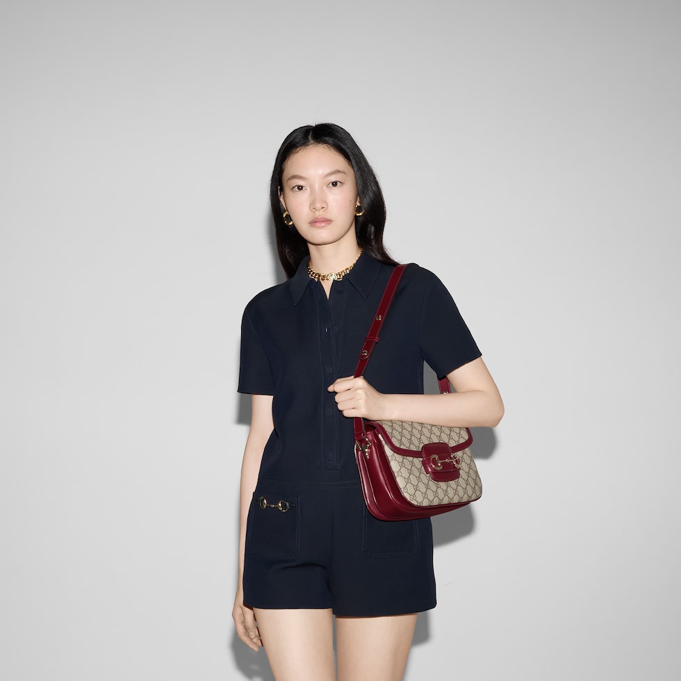 Gucci Horsebit 1955 Soft medium shoulder bag in beige and